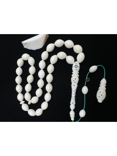 SPECIAL MASTER Hand Craft DRILLING AND CARVED IVORY TESPIH